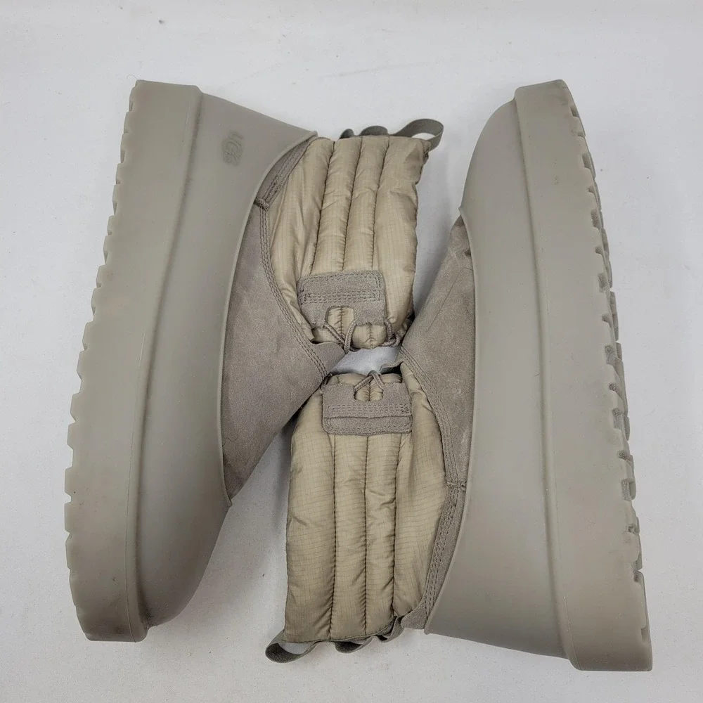 UGG Boots Mens Size 12 Beige Thinsulate Insulated Water Resistant Snow